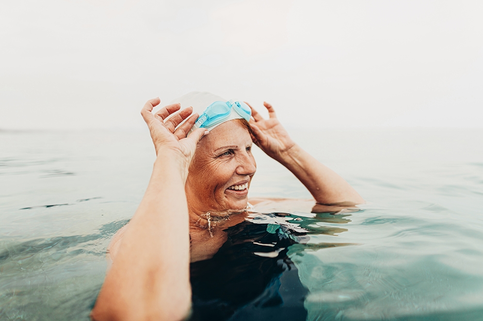 Woman swimming