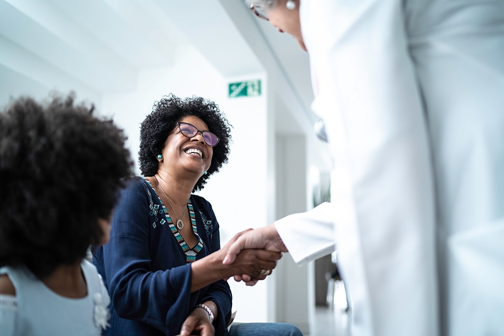 Patient with doctor